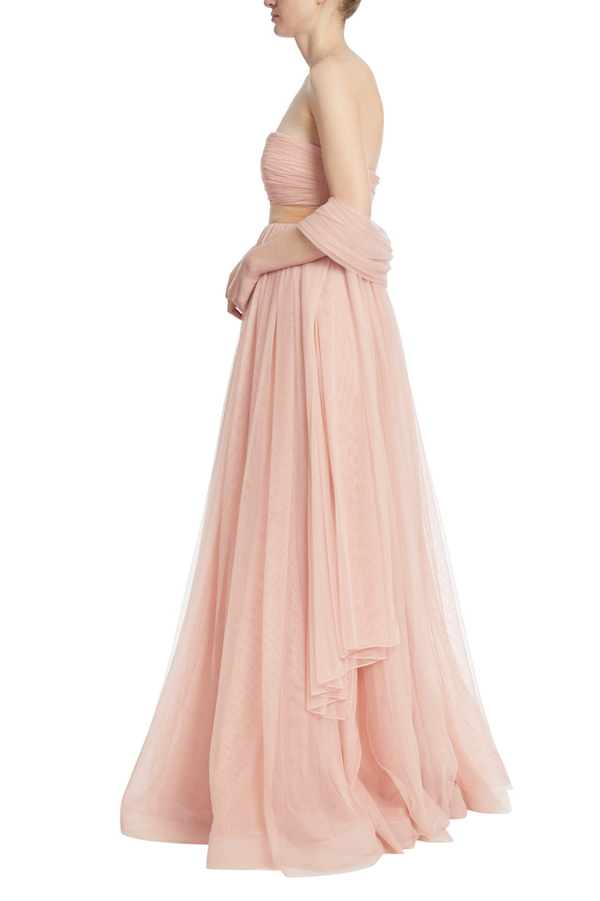 Pink Princess Thousand-layer Strapless Puffy Tulle Ball Gowns Prom Dresses,  WGP132