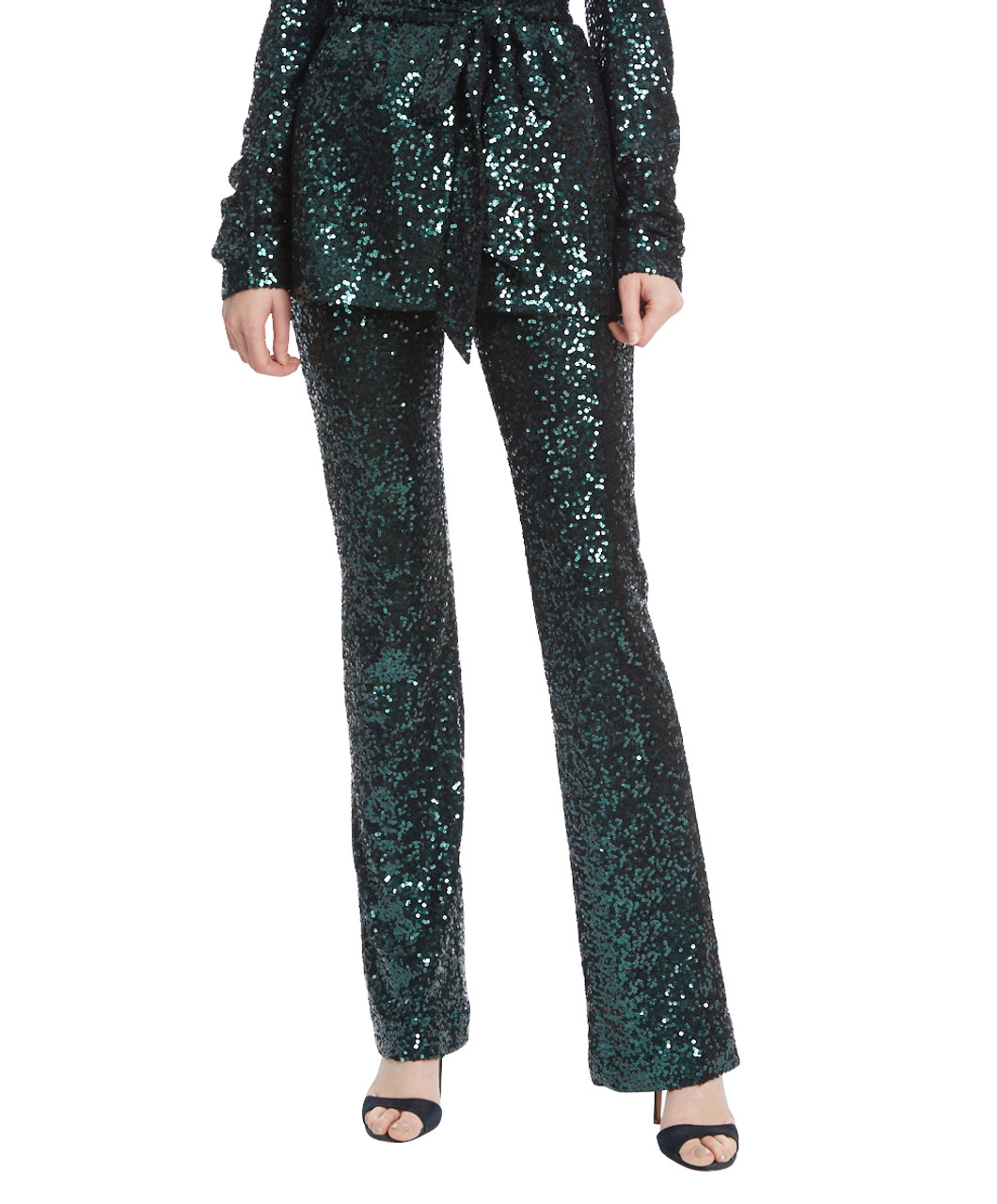 Sequin Elasticated Waist Wide Leg Trousers | M&S US