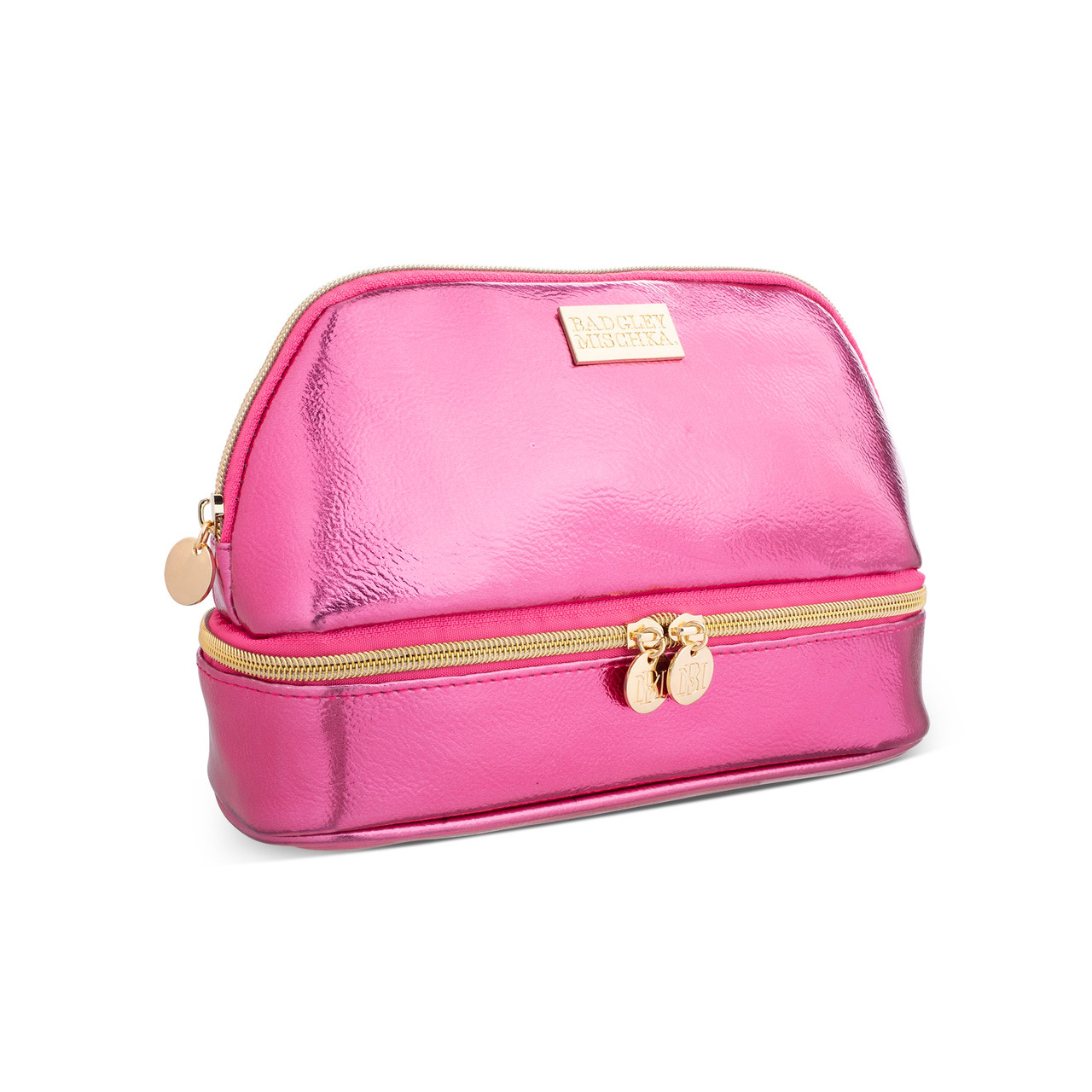 Crinkle Patent Dome Cosmetic Bag