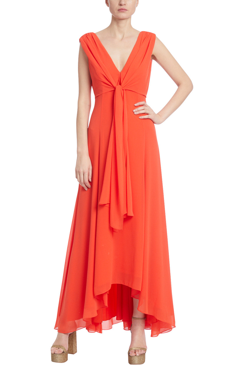 Front Knot High Low Maxi Gown