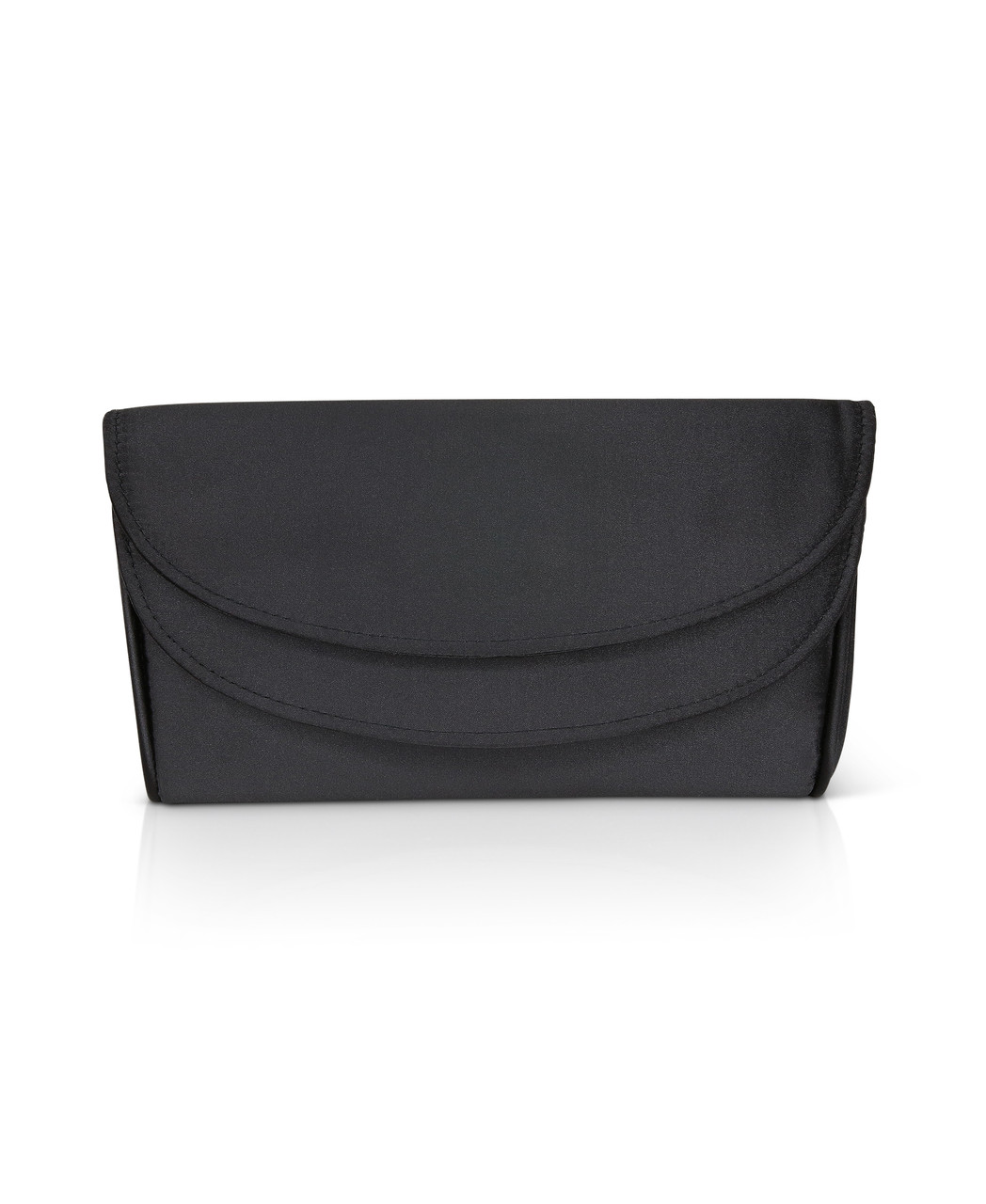 Black Satin Clutch Purse Elegant Box Evening Bag