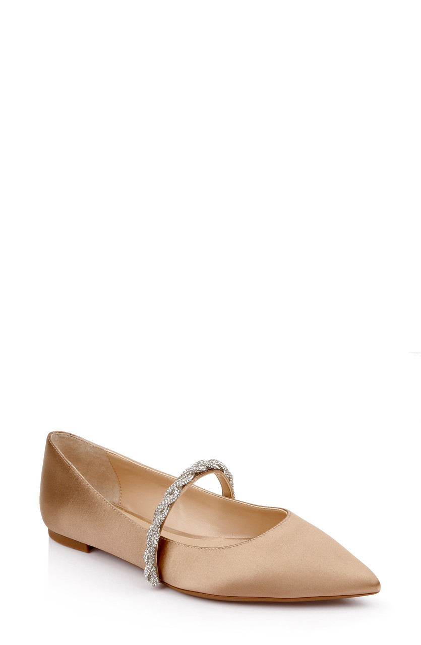 Gigi crystal store pointy toe flat