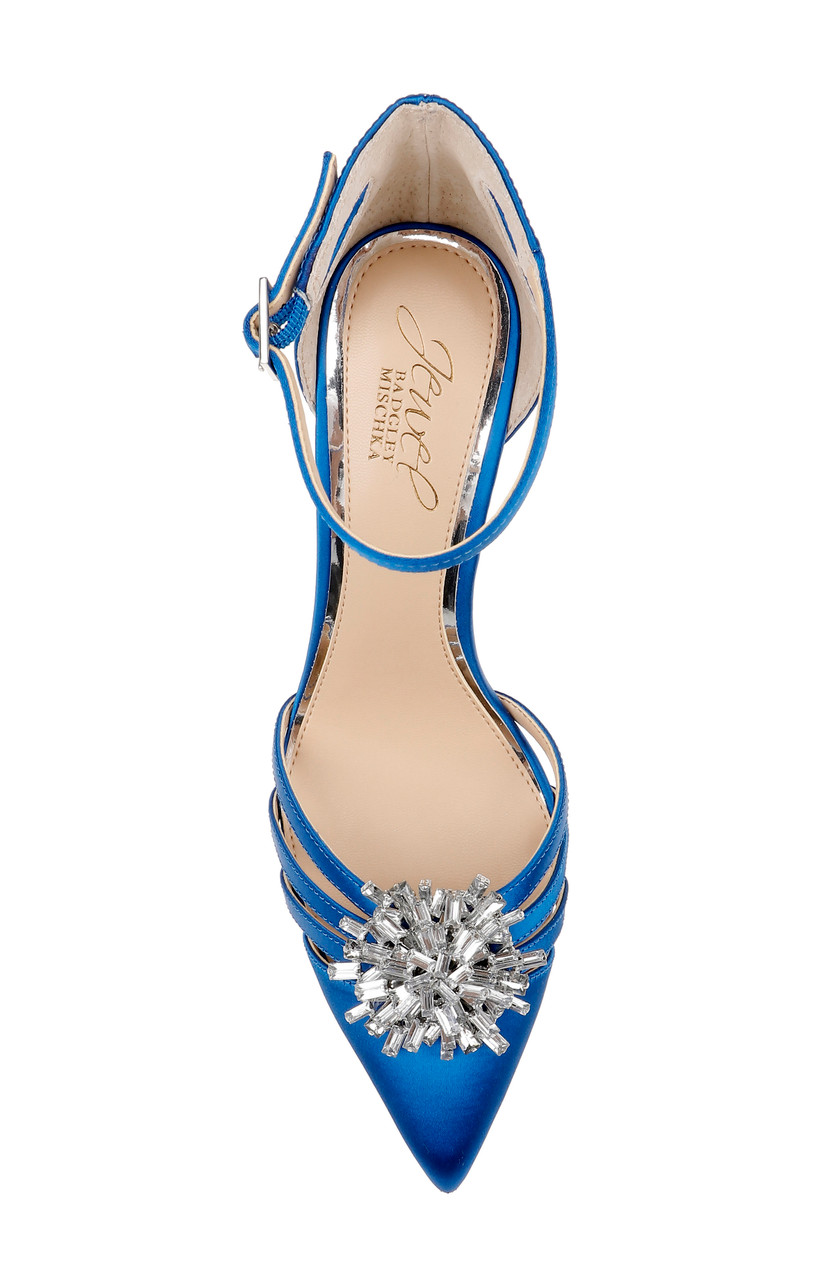 Zara Trafaluc Electric Blue Open Toe Slingback Leather Heels 11 | eBay
