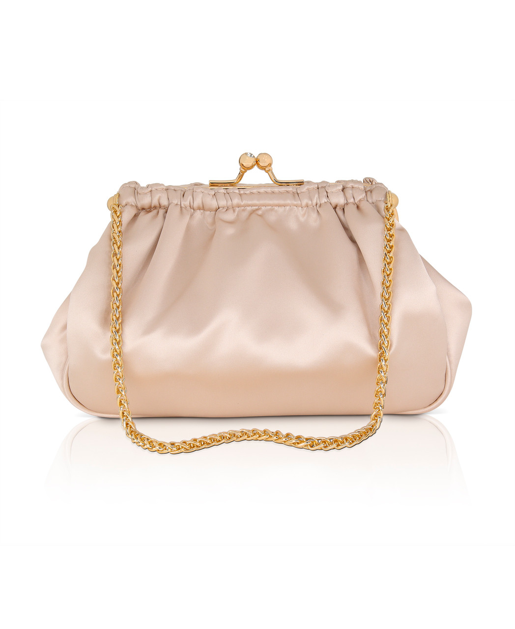 Cosima Satin Kisslock Framed Clutch by Badgley Mishcka