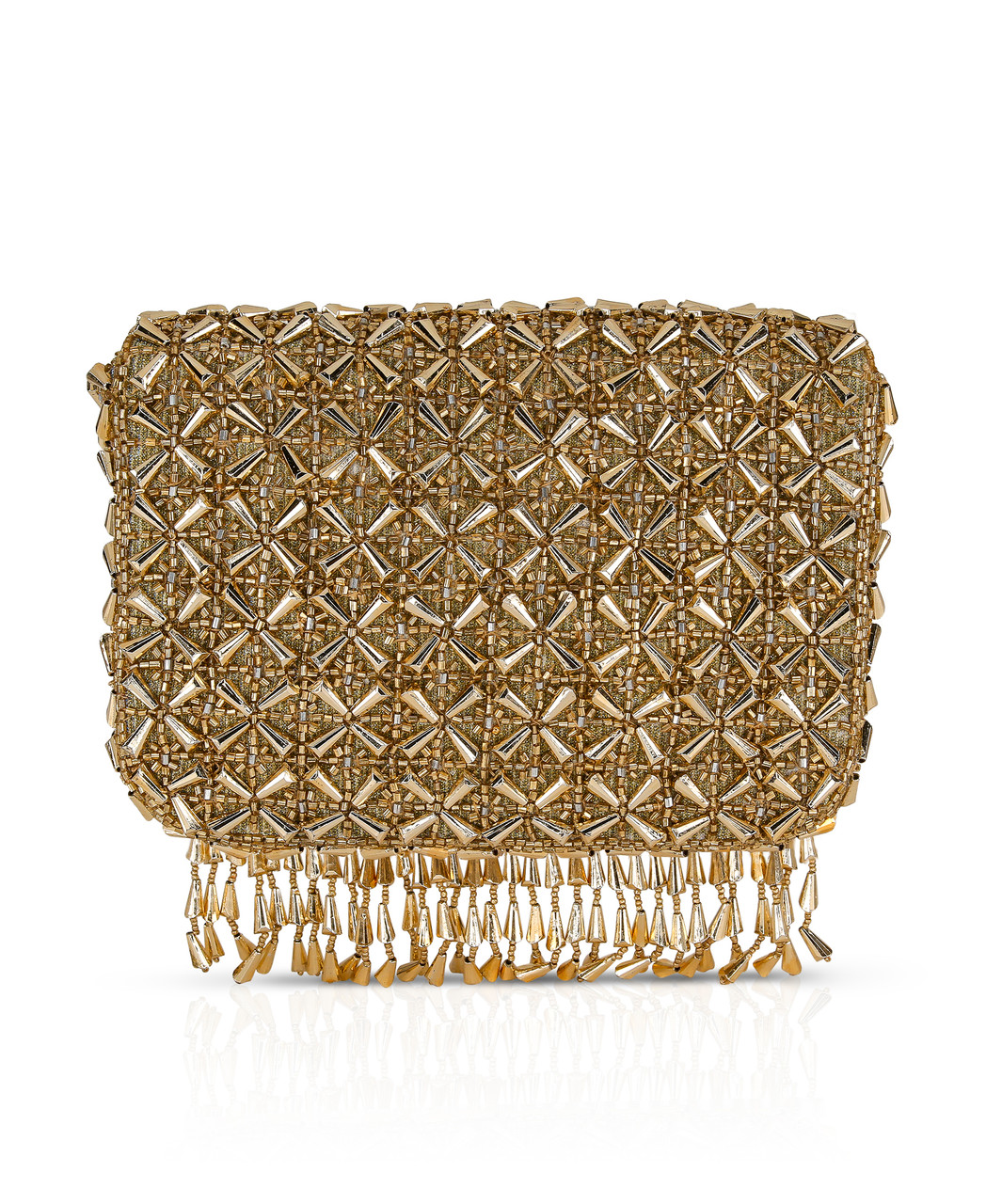 Golden Glimmer Fringe Crossbody Bag | TRAVELTELI