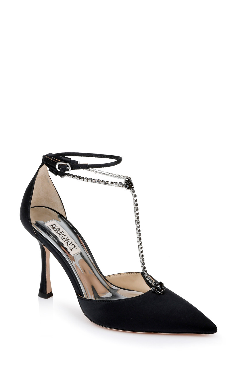 Zayna Crystal-Embellished T-Strap Upper