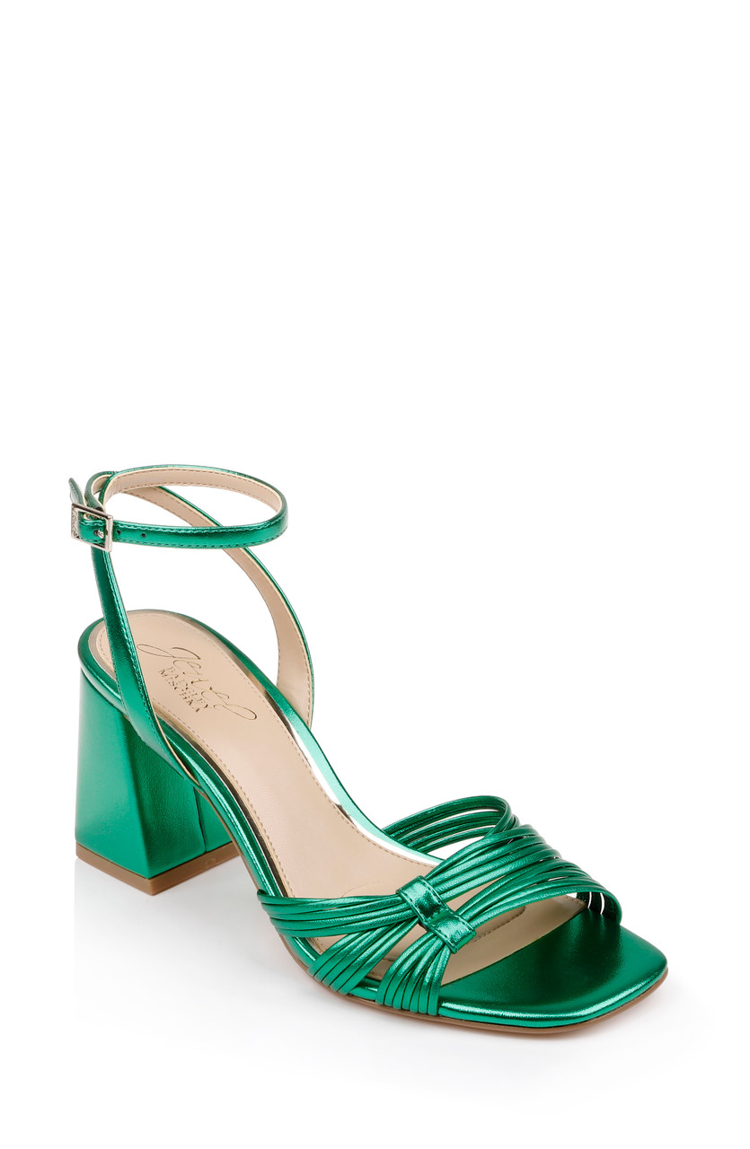 Strappy Lime Green Square Toe Heel – Julia & Santos