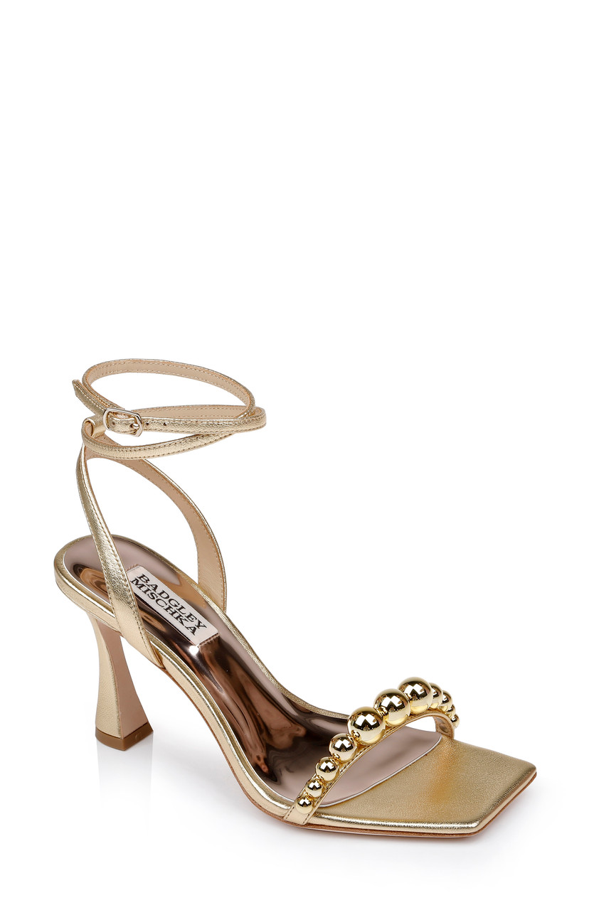 Gianvito Rossi Mekong Gold Giza Ankle Wrap Sandals Golden Leather  ref.1056999 - Joli Closet