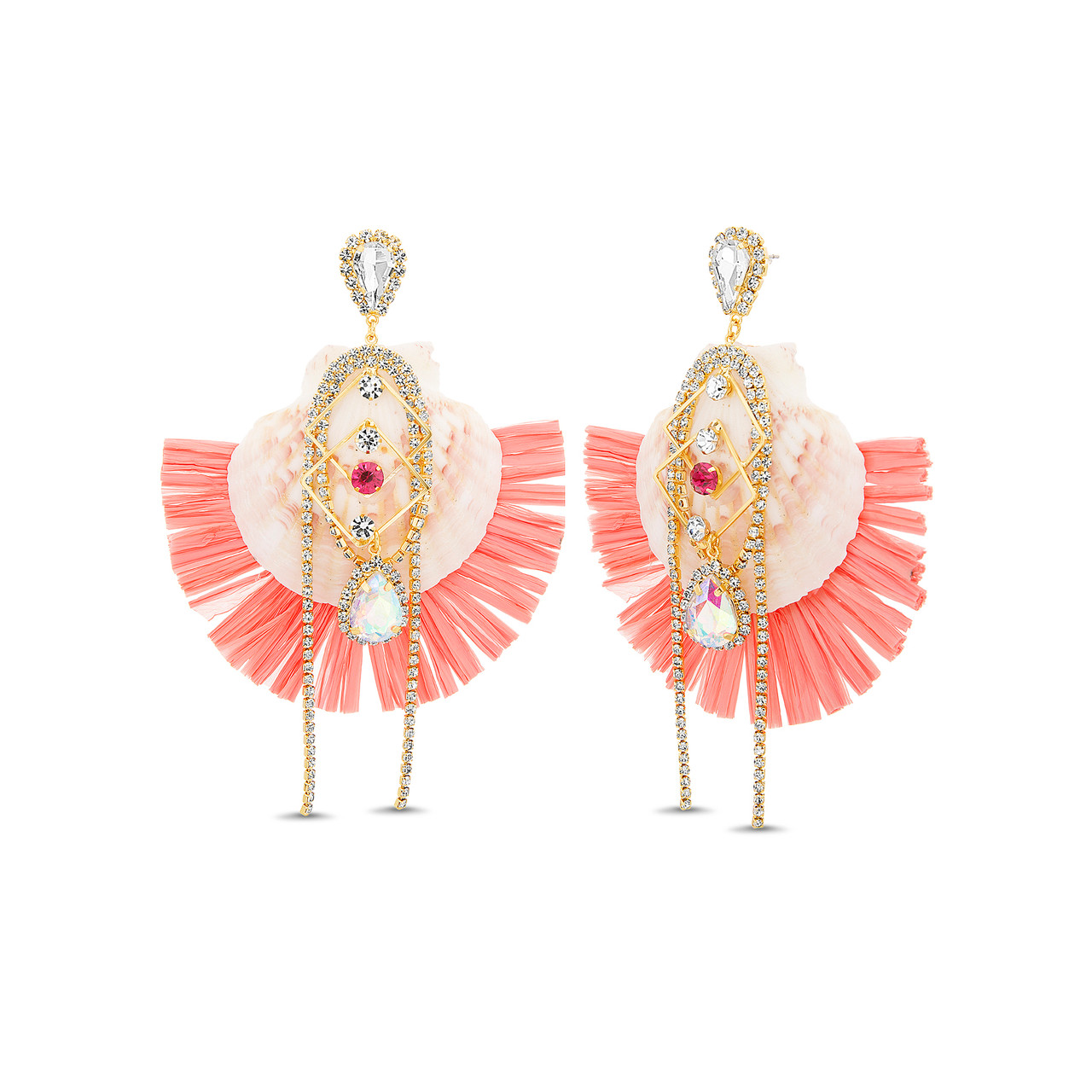 マメ クロゴウチ　Organic motif Glass Earrings Mame Kurogouchi】Organic motif Glass Earrings - clear | TOLMA.