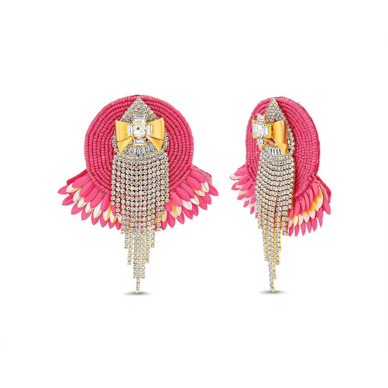 Delectable Beaded Disc Earrings