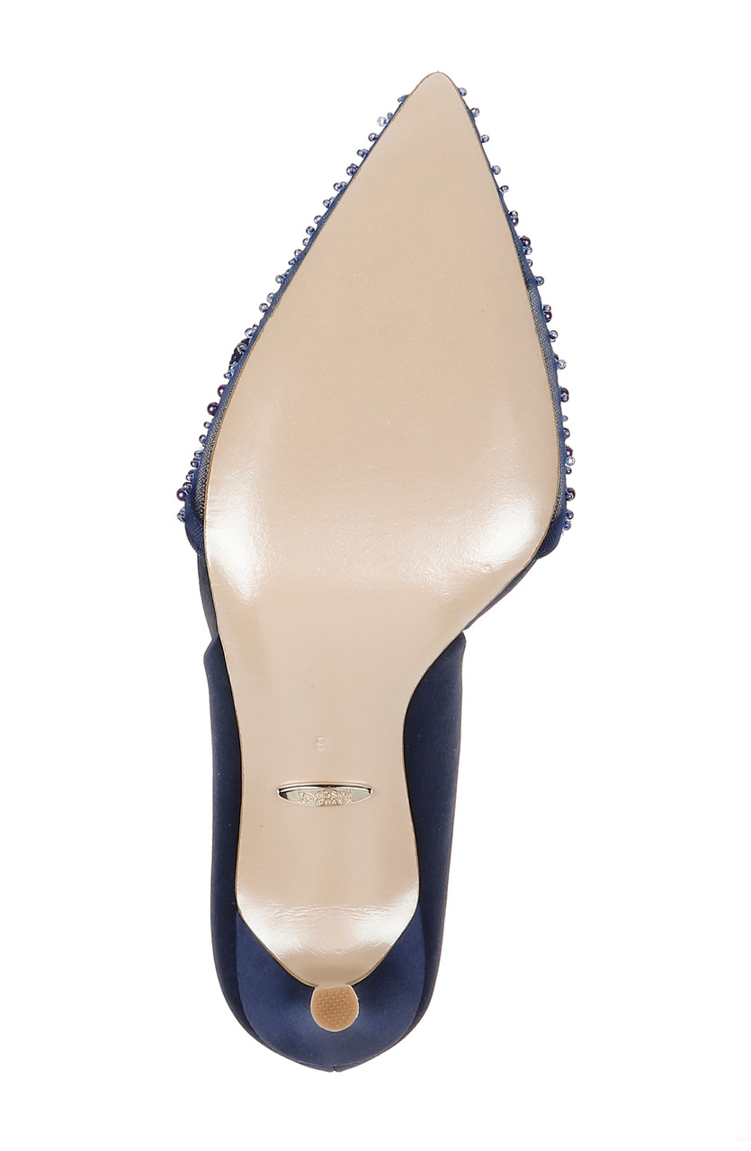 Badgley mischka ophelia beaded floral pointed toe pump Outlet