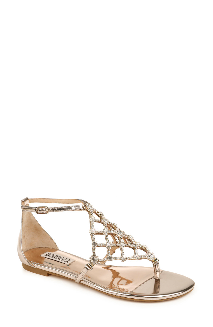 embellished ankle strap sandals