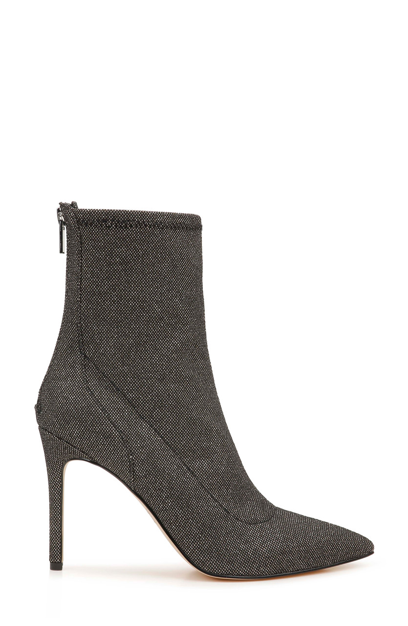 grey pointed toe booties