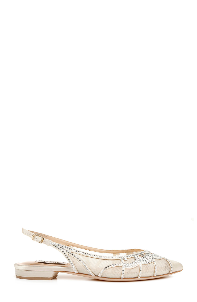 slingback open toe flats