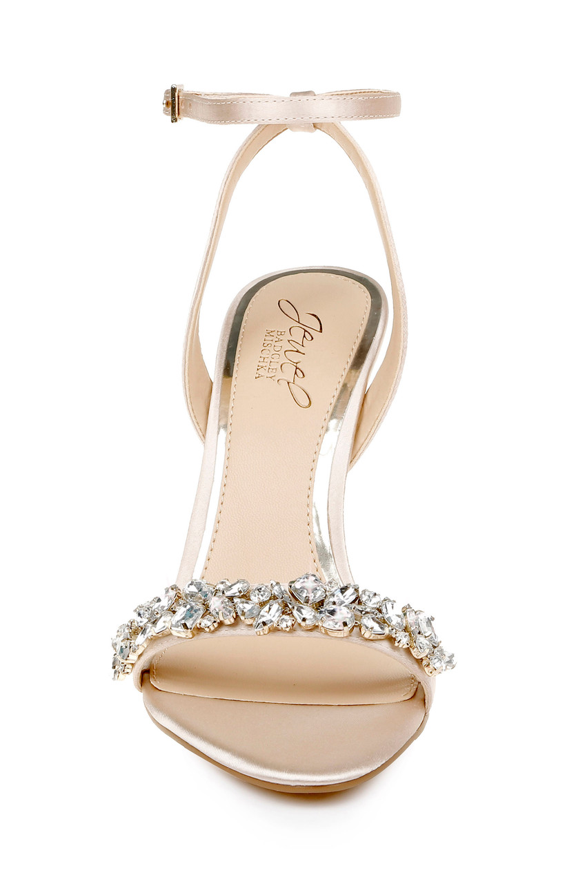 JEWEL BADGLEY MISCHKA Mildred Crystal Bow Platform Sandal, $65