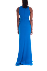 Ocean | Crepe Ruffle Side Gown