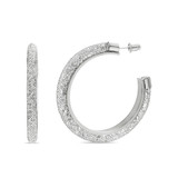 Silver | Mesh C Hoop Earring