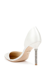 Soft White | Ozara II Crystal Heel Pump