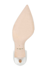 Soft White | Ozara II Crystal Heel Pump