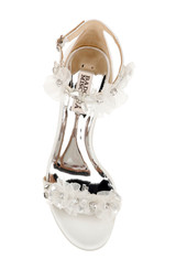 Soft White | Candy Embellished Block Heel