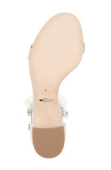 Soft White | Candy Embellished Block Heel
