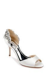 Soft White | Celeste Embellished Peep Toe