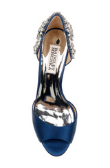 Navy | Celeste Embellished Peep Toe