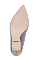 Grey Satin | Cher Pointed Toe Evening Pump