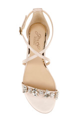 Champagne | Tessy Wide-Width Satin Evening Sandal