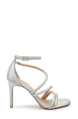 Silver Iridescent | Nikkol II Ankle Strap Evening Shoe