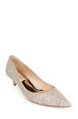 Champagne Glitter | Madison II Wide-Width Glitter Kitten Heel