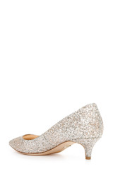 Champagne Glitter | Madison II Wide-Width Glitter Kitten Heel
