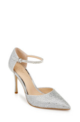 Silver Glitter | Jailene Ankle Strap Stiletto