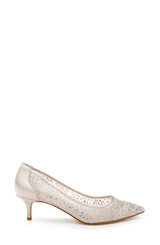Champagne | Juliet Lace Kitten Heel