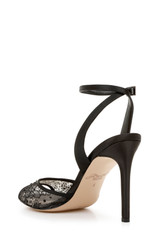 Black Lace | Justina Satin and Lace Stiletto