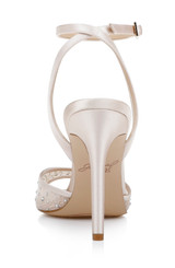Champagne Lace Justina Satin and Lace Stiletto Heel