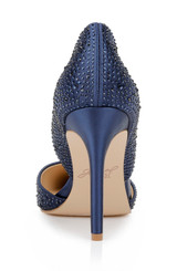 Navy Justise Satin StilettoHeel