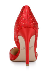 Scarlet Red Justise Satin StilettoHeel