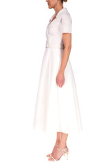 Light Ivory | Belted ‘50s Midi Dress