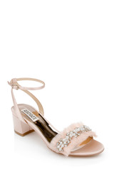 Soft Blush | Talitha Low Block Heel With Chiffon