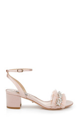 Soft Blush | Talitha Low Block Heel With Chiffon