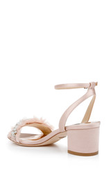 Soft Blush | Talitha Low Block Heel With Chiffon