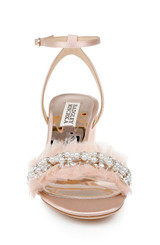 Soft Blush | Talitha Low Block Heel With Chiffon