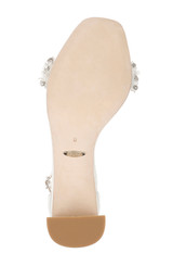 Badgley Mischka レディース Teela ヒールサンダル, ソフトブルーラディアンス, 9 Badgley Misc 並行輸入品 Debora T-Strap Block Heel Sandals by Badgley Mishcka