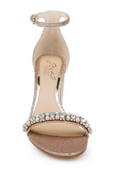 Rosegold | Daylann Pearl and Crystal Block Heel Sandal