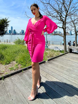Rose | Cocktail Dress with Long, Sheer Sleeves
