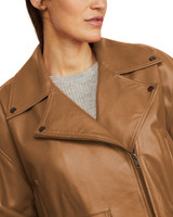 Rochelle Leather Feminine Moto Jacket