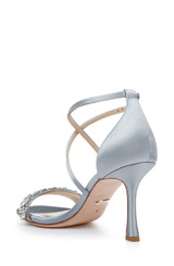 Badgley Mischka Women's NALA Heeled Sandal, Silver Textile, 9 並行輸入品 Nala Curvy Stiletto Heel