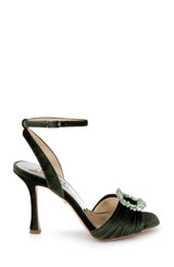 Nixie Peep Toe Satin Stiletto Sandal by Badgley Mishcka