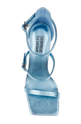 Blue | Vogue Metallic Stiletto Heel with Ankle Strap